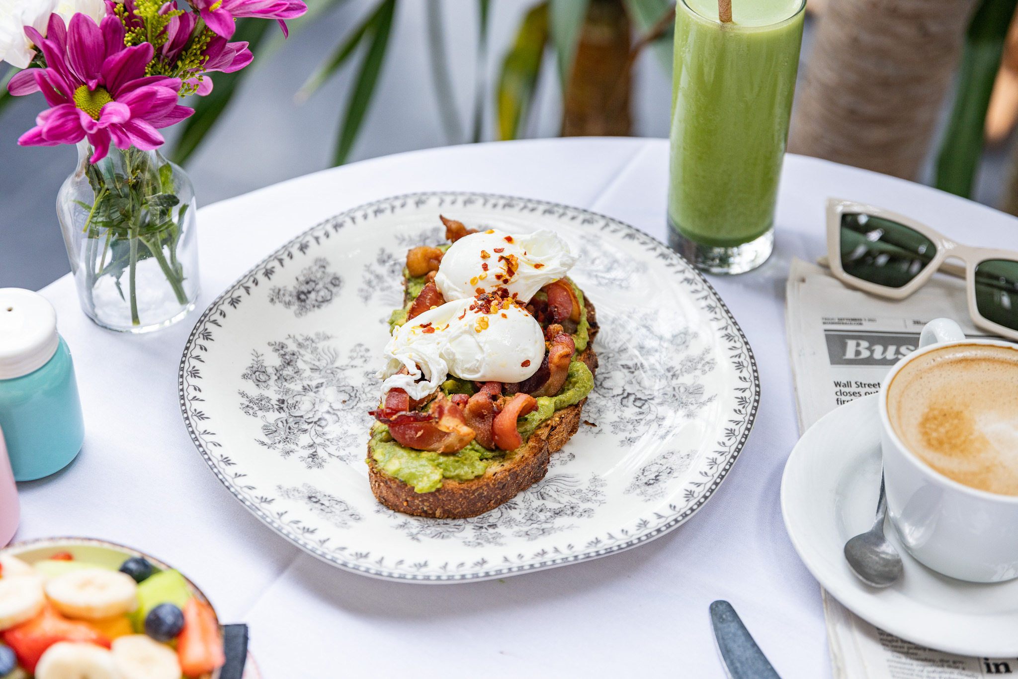 Bacon Avocado Toast at the Orange Blossom restaurant in Miami